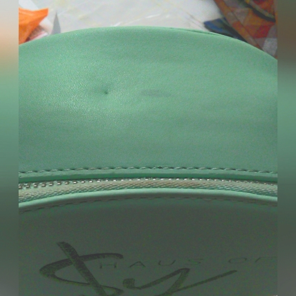 BNWOT HAUS OF SY ROUND BAG EXTRA SHOULDER STRAP TOO VERY LIGHT TEAL (READ INFO) - Picture 3 of 10